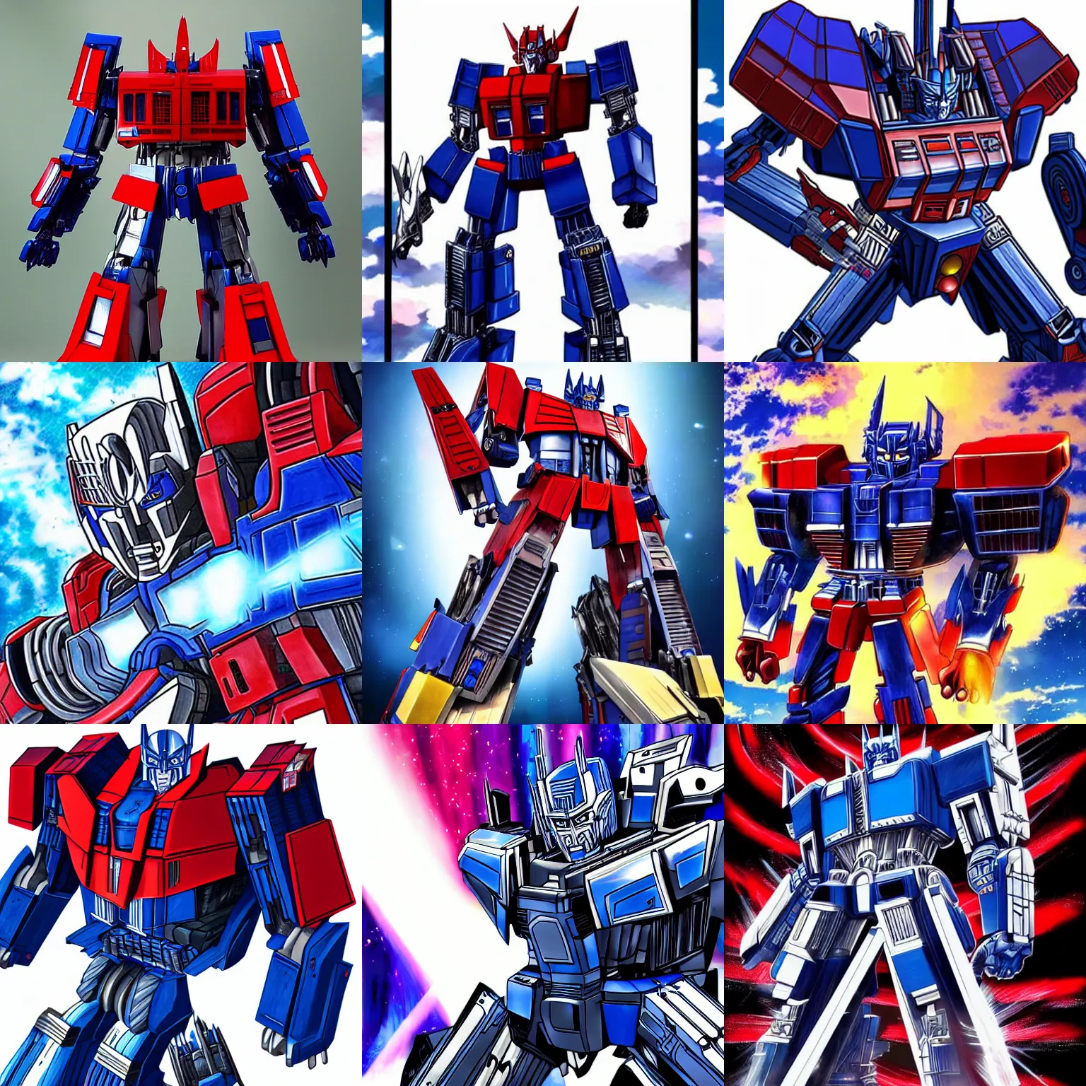 Prompt: Optimus Prime in anime style