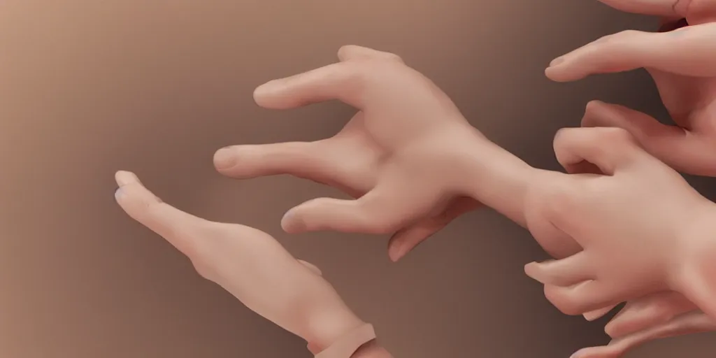 Prompt: ultra realistic hands closeup cartoon character strip