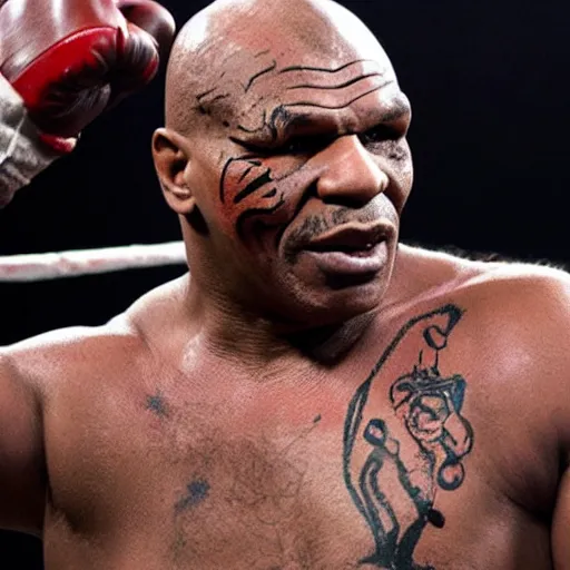 Prompt: mike tyson as papa shango