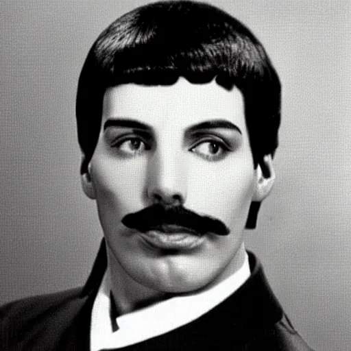 Prompt: freddie mercury without a mustache