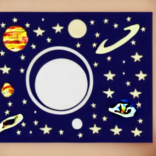 Image similar to space - themed svg vector art panel for cnc plasma, laser, stencil, unique space design