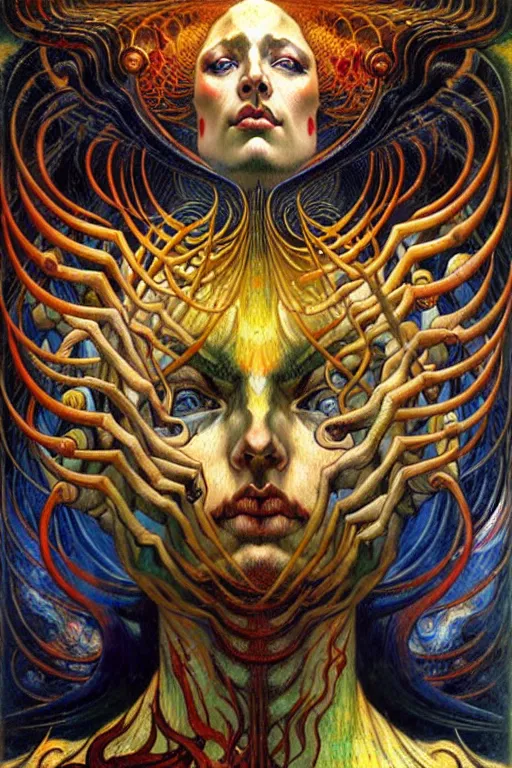 Image similar to Divine Chaos Engine by Karol Bak, Jean Delville, William Blake, and Vincent Van Gogh