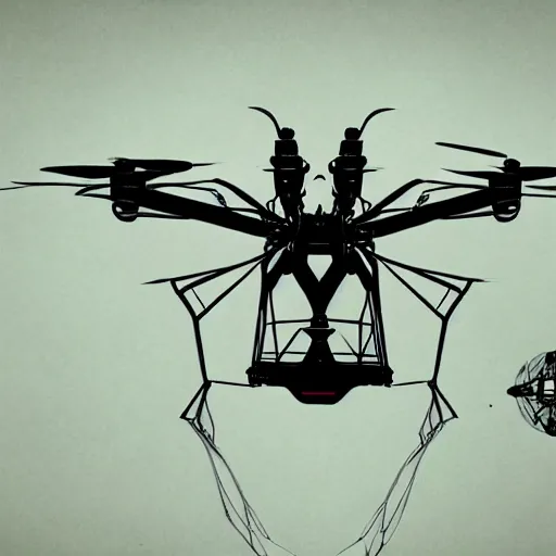 Prompt: giant mechanical dragonfly drone digital art, concept art, trending on art station