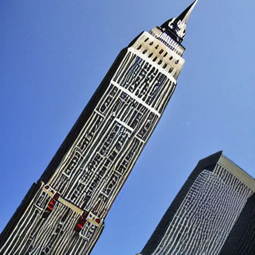 Prompt: a spaceship in the shape of empire state