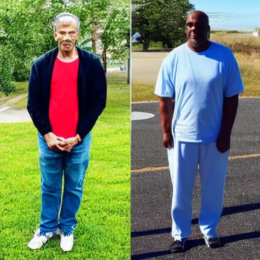 Image similar to a healthy man compared to an unhealthy man