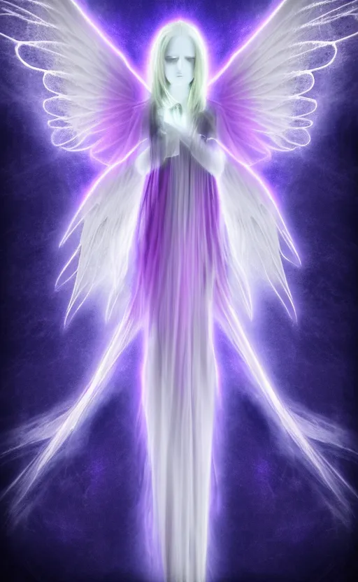 Image similar to Angel knight gothic girl made of Fractal flame,
