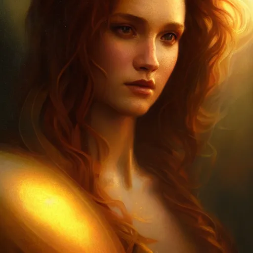 Image similar to majestic gracious regal seductive aphrodite portrait, ancient greece, atmospheric lighting, painted, intricate, volumetric lighting, beautiful, rich deep colours masterpiece, golden hour, sharp focus, ultra detailed, by leesha hannigan, ross tran, thierry doizon, kai carpenter, ignacio fernandez rios
