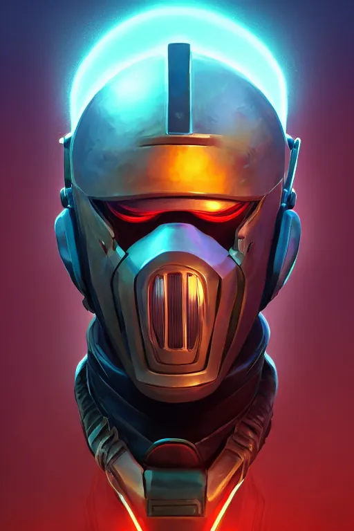 Image similar to epic mask helmet robot ninja portrait stylized as fornite style game design fanart by concept artist gervasio canda, behance hd by jesper ejsing, by rhads, makoto shinkai and lois van baarle, ilya kuvshinov, rossdraws global illumination radiating a glowing aura global illumination ray tracing hdr render in unreal engine 5