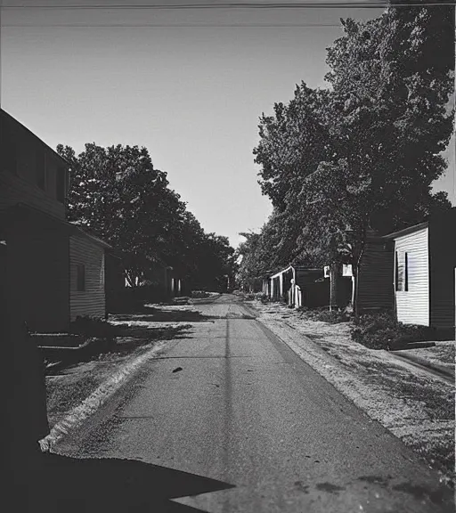 Image similar to “ desolate neighborhood, in the style of gregory crewdson ”