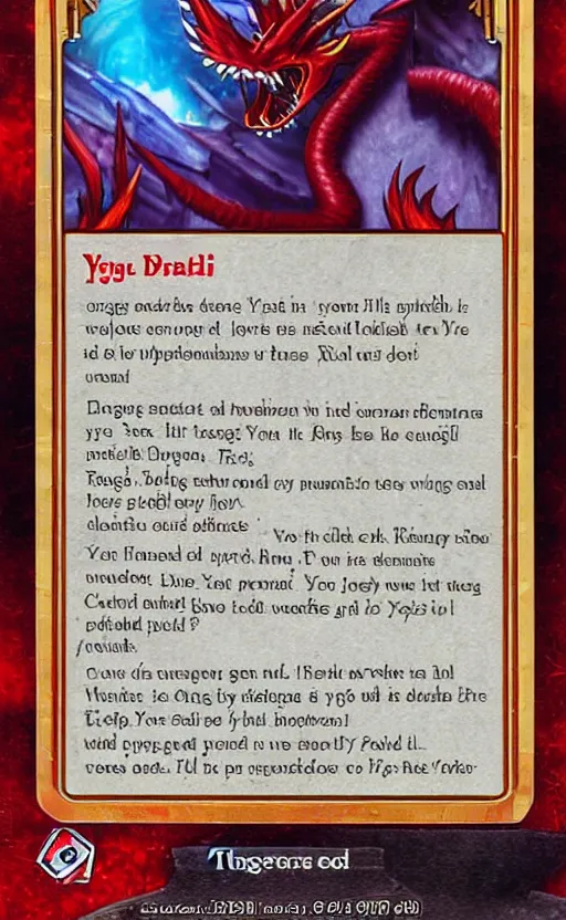 pokemon card trading fantasy card of a red dragon, Stable Diffusion