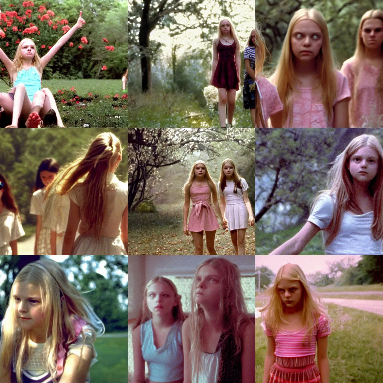 Prompt: a still from the virgin suicides ( 1 9 9 7 )