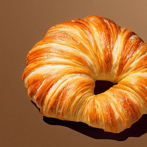 Prompt: a sofa croissant