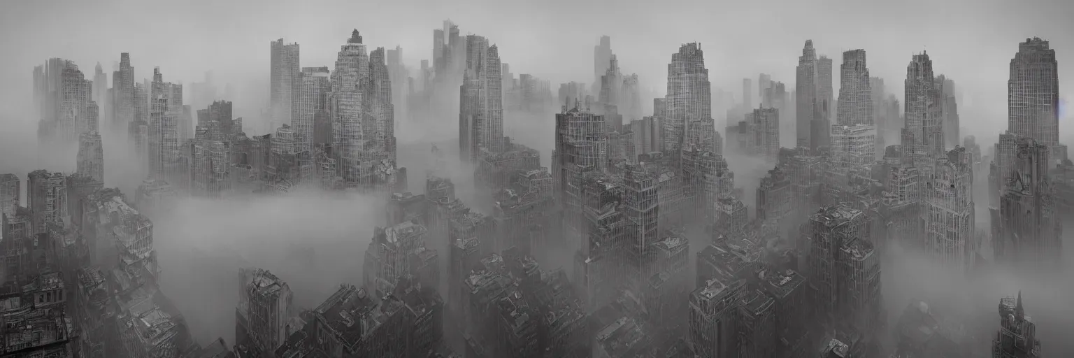 Prompt: Captured in the flow of time. Brutalism architecture. The city as network. Metropolis. Mist. Highly detailed. Sense of awe. Photoreal. In the style of Magnum photography. Monochrome