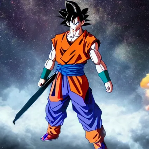 Prompt: goku in red dead redemption 2