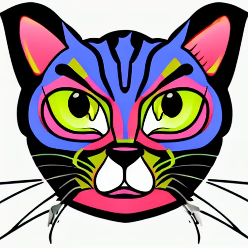 Image similar to portrait of a evil emperor kitten, sticker, highly detailed, colorful, illustration, smooth and clean vector curves, no jagged lines, vector art, smooth