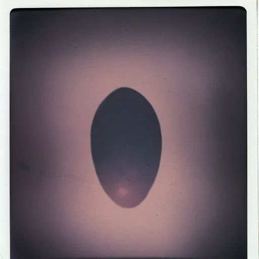 Image similar to polaroid of a lonely ghost, dream, distortion, dark