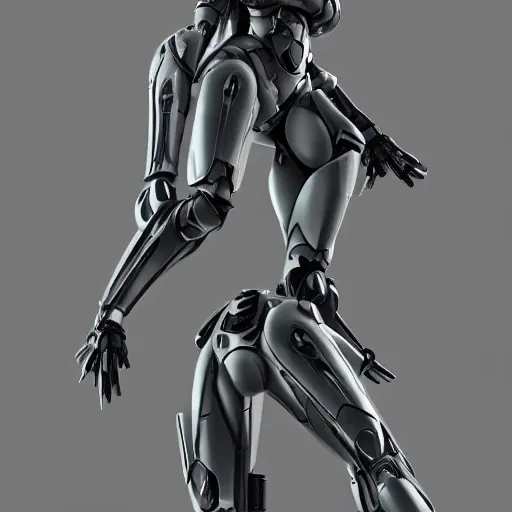 Image similar to female power armor, very symmetrical body, highly detailed, by vitaly bulgarov, by yoji shinkawa, by joss nizzi, by shoji kawamori, metal gear solid, zone of the enders, mecha, transformers cinematic universe, deviantart, artstation, render, unreal engine