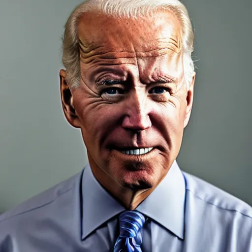 Prompt: portrait photo of a joe biden with a black eye looking into the camera, indoors, f 1. 4, golden ratio, rim light, top light, overcast day