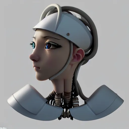 Prompt: prompt : hyperrealist photorealistic zbrush 3 d render of 1 9 9 0 anime character soft light portrait, robot accessories parts and broken cables, 3 5 mm, otaku gangasta, inspired by fables, realistic face, smooth face feature, intricate oil painting, high detail, sharp high detail, manga and anime 2 0 0 0