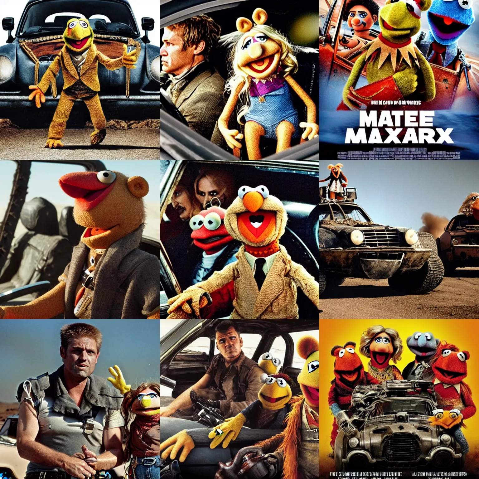 Prompt: the Muppets: mad max, photo