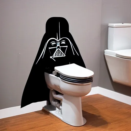 Prompt: Darth Vader as a toilet