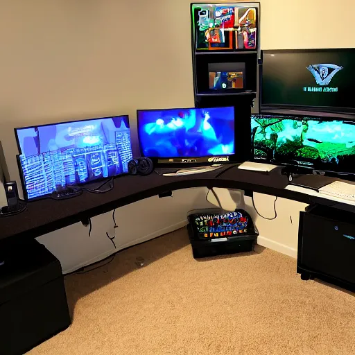 Image similar to gaming setup