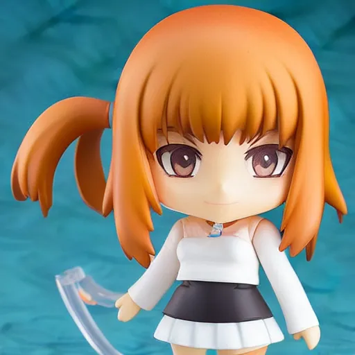 Image similar to cute nendoroid of a girl who is a master computer hacker