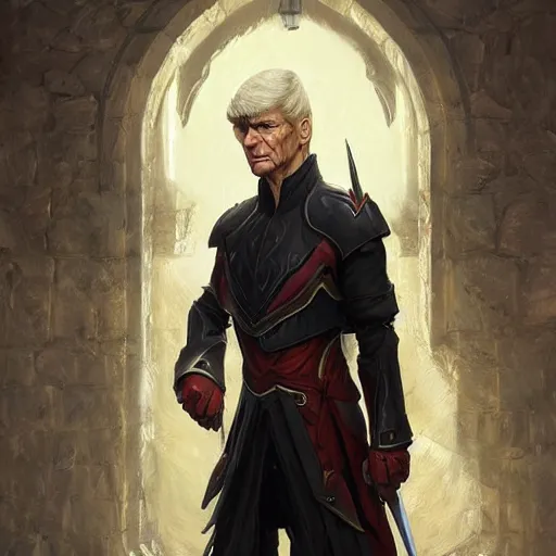 Image similar to Arsene Wenger, D&D, fantasy, portrait, highly detailed, digital painting, trending on artstation, concept art, sharp focus, illustration, art by artgerm and greg rutkowski and magali villeneuve