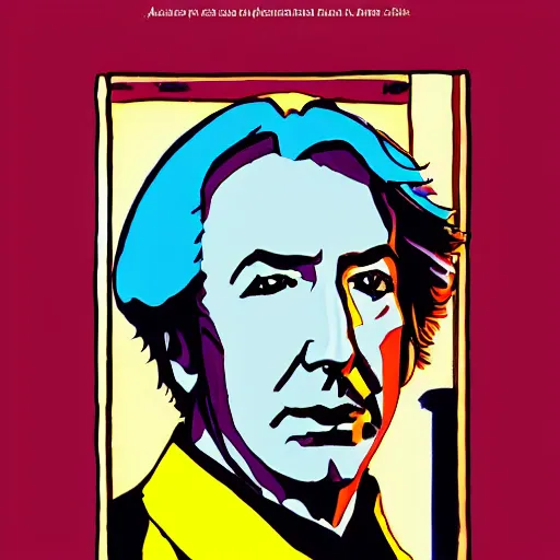 Image similar to alan rickman retro minimalist portrait! moebius starwatcher comic by jean giraud, portrait 8 k