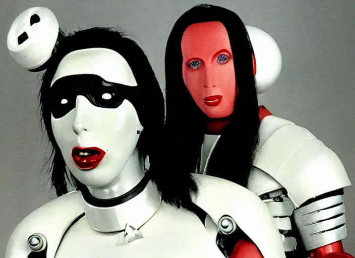 Image similar to marilyn manson robocop 1 9 8 0 s children show