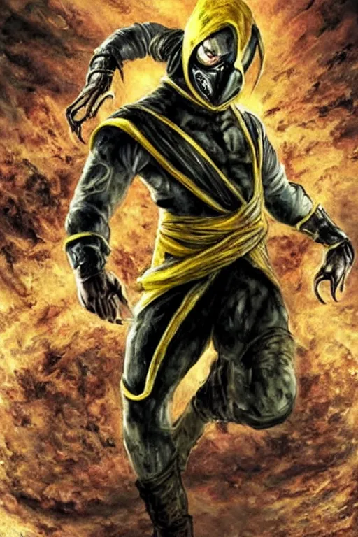 Image similar to scorpion from mortal kombat