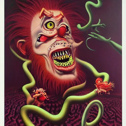 Prompt: Demon painting by Mark Ryden and Todd Schorr, Dr Seuss