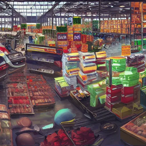 Prompt: costco membership card. oil painting, digital art, illustration, wide angle, hyper detailed, cinematic, 4k, concept art