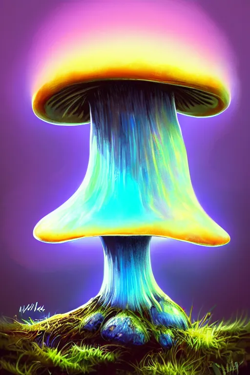 Image similar to glowing mushroom, blue, highly detailed, digital art, sharp focus, trending on art station