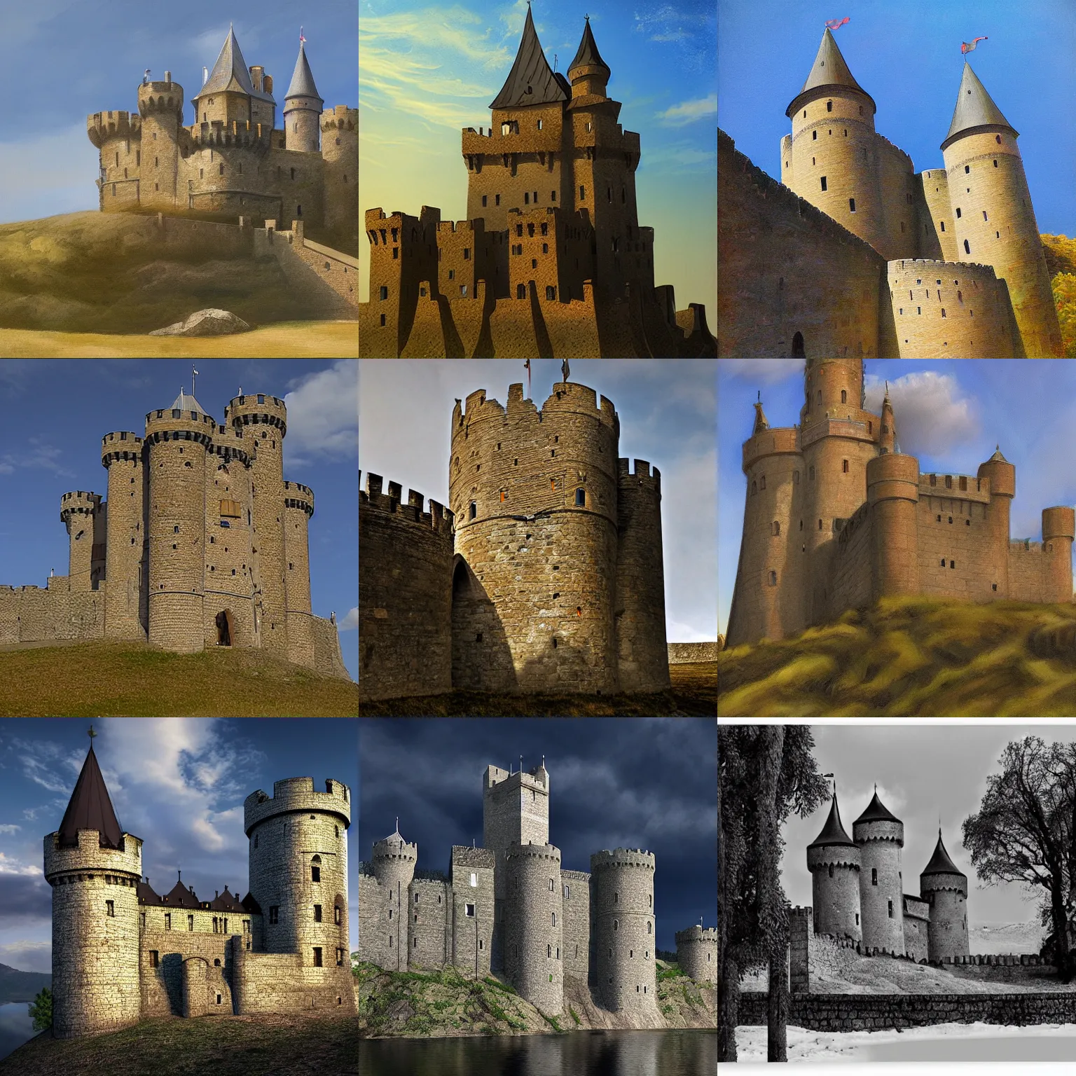 Prompt: medieval castle, by Vladimir Suteev