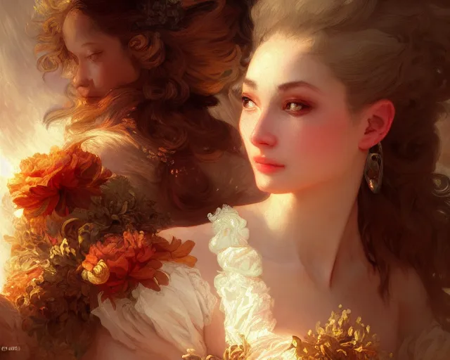 Image similar to photography of jean - honora © fragonard, deep focus, d & d, fantasy, intricate, elegant, highly detailed, digital painting, artstation, concept art, matte, sharp focus, illustration, hearthstone, art by artgerm and greg rutkowski and alphonse mucha