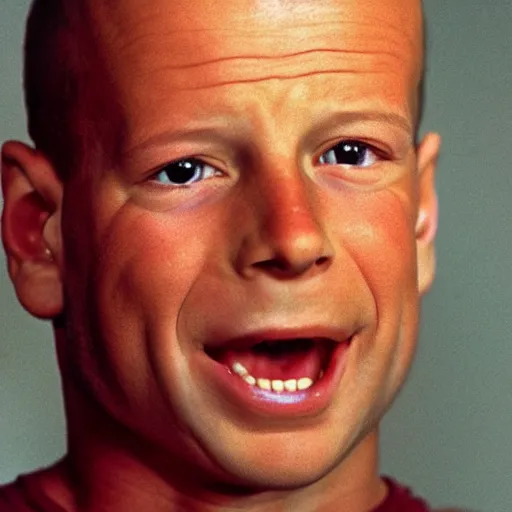 Image similar to the face of Bruce Willis at 5 year old