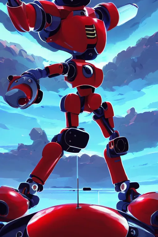 Image similar to metabots medabots medarotto medarot robot minimalist comics, behance hd by jesper ejsing, by rhads, makoto shinkai and lois van baarle, ilya kuvshinov, rossdraws global illumination ray tracing hdr radiating a glowing aura