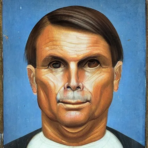 Image similar to A Renaissance portrait painting of Bolsonaro