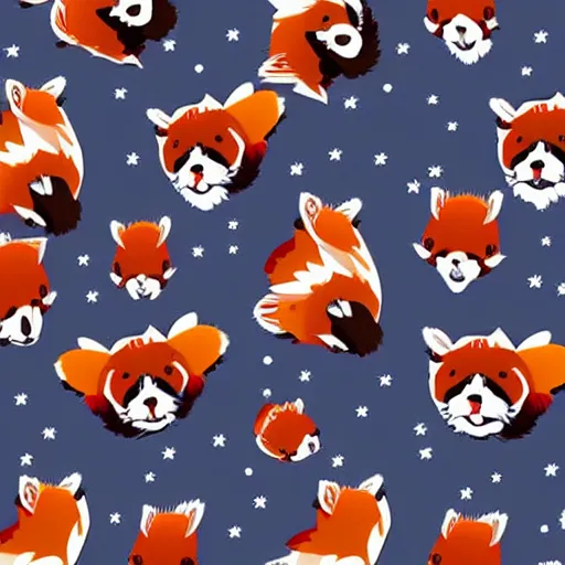 Prompt: cartoon illustration of a red panda, white background, anime