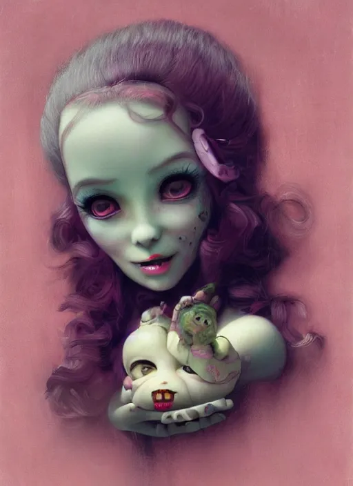 Prompt: pop surrealism, lowbrow art, realistic shrek painting, japanese street fashion, hyper realism, muted colours, rococo, natalie shau, loreta lux, tom bagshaw, mark ryden, trevor brown style,