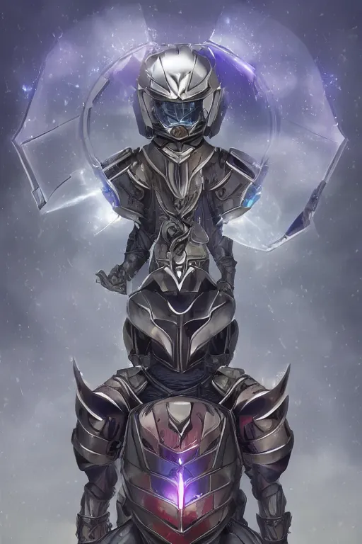 Image similar to helmet armor guardian destiny in witch queen illumination ray tracing hdr fanart arstation by sung choi robot ninja mask and eric pfeiffer and gabriel garza and casper konefal