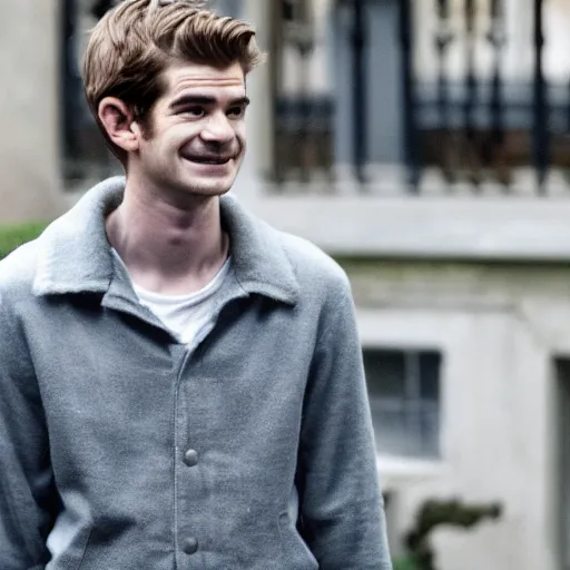 Image similar to film still of Andrew Garfield as Hughie Campbell in the Boys (2022 show), 4k, film grain