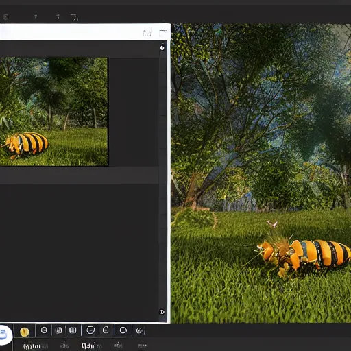 Image similar to bee zoom chat, photorealistic, octane render, rtx, hdr, unreal engine, digital art widescreen 8 k