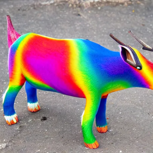 Prompt: rainbow cosmic goat