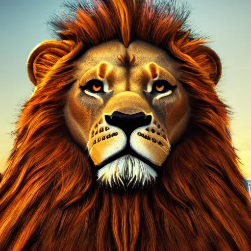 Image similar to scene of an anthropomorphic lion at a protest movement exquisite detail lion in hippie clothes, Streetwear, hippie fashion, protest movement, trending on artstation, bokeh, incredible detail, Graeme Base, 8k detail, gi, global illumination, physically based rendering, photoreal, small details, intricate complexity