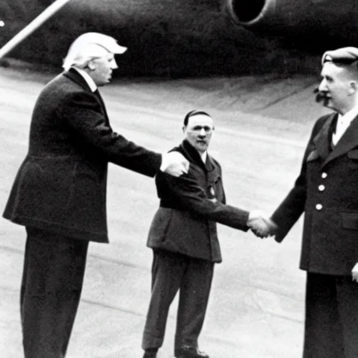 Image similar to trump shaking hands with hitler