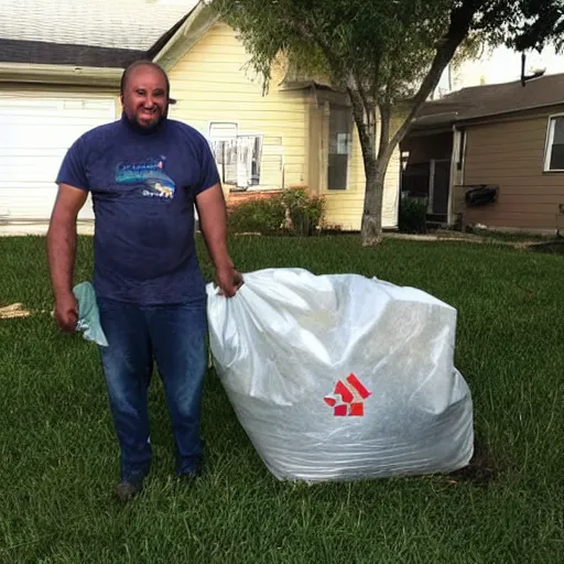 Prompt: he picked up trash in his spare time to dump in his neighbor's yard