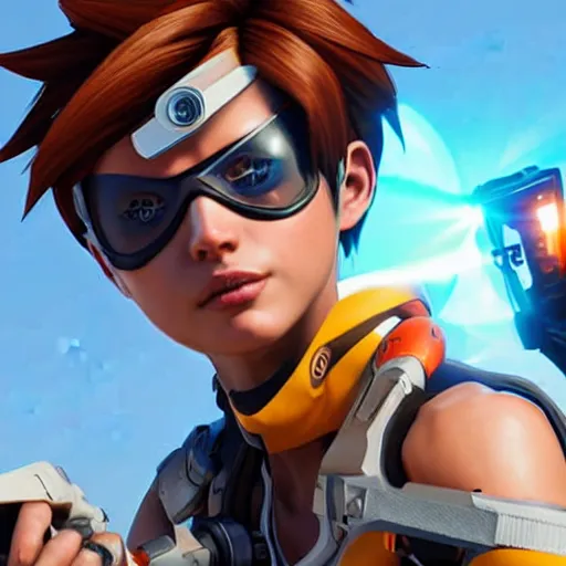 Prompt: realistic still of tracer, amazing details 8 k beautiful