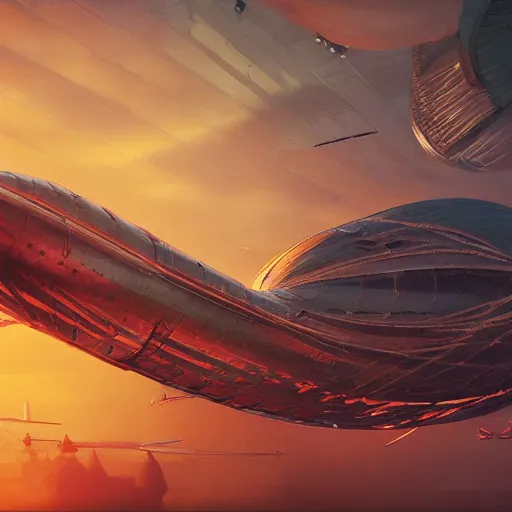 Prompt: realistic extremely detailed photo style portrait painting of an airship over a futuristic city, moebius, brom, ian miller, moody, neon, vibrant colors, octane render, 4 k